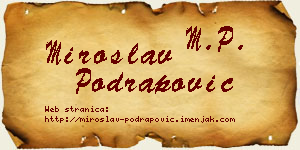 Miroslav Podrapović vizit kartica